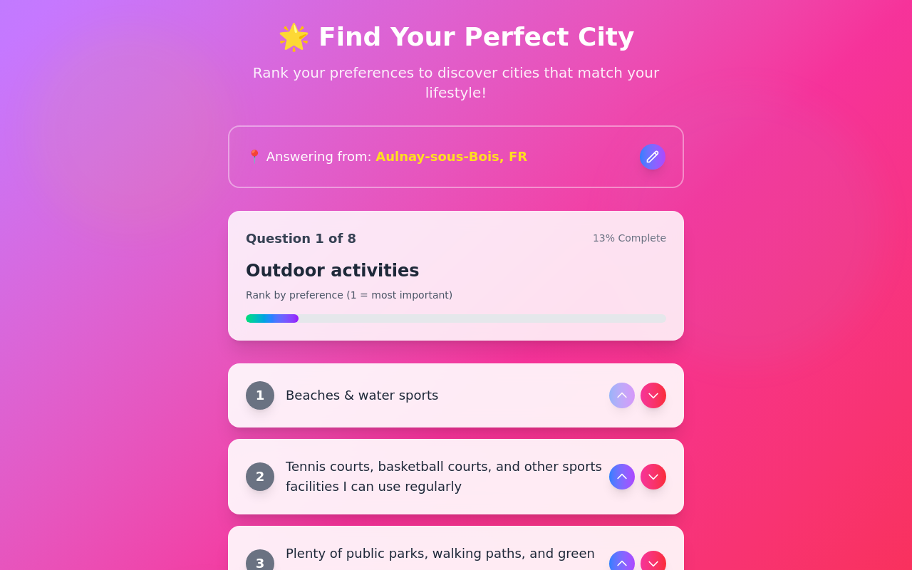 Find Your Perfect City