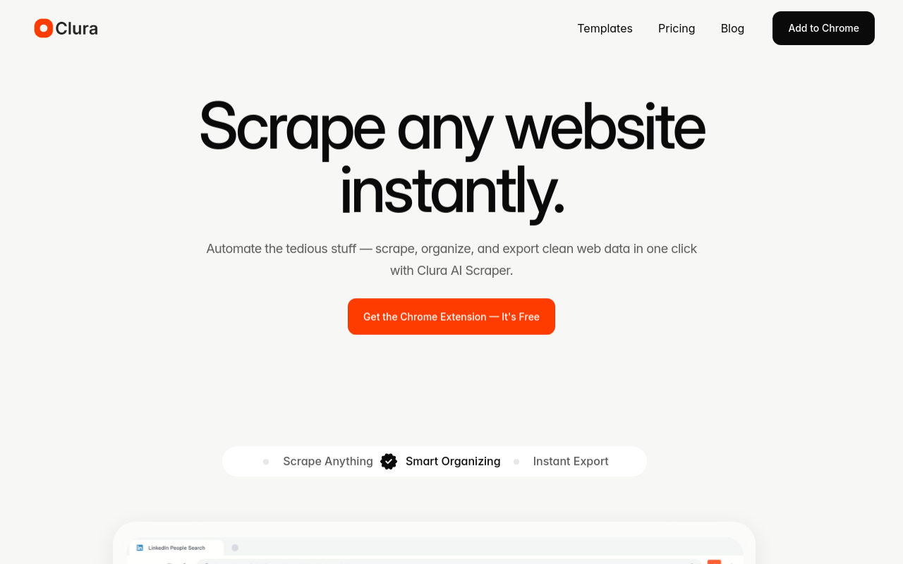Clura AI Scraper